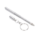 Telescopic Stainless Steel Pen Keyring Keychain Emergency Signature Tool G Bj