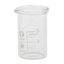 Chemistry Laboratory Beaker Borosilicate Measuring Glass Beaker 5mL + 20mL