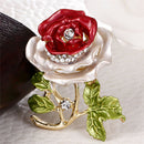 Enamel Flower Rhinestone Crystal Brooch Pin Wedding Bridal Bouquet Pin Jewelr Gw