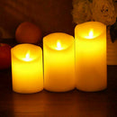 LED Electronic Candles Light LED Pillar Candles Dripping Creative Flameless S7L3