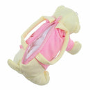 Cute Bear-Shape Plush Bag Handbag Purse for Children - Pink and Beige