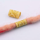 10Pcs Hip-Hop Colorful Cloth Dreadlock Tube Beads Cuff Hair Braiding Accessories