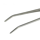 Manual Tool Black Plastic Flat Tip Anti-Static Tweezer - 11.8 In Long Stainless