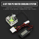 Pc 3 Way Flow Meter Digital Thermometer for Water Liquid Cooling Cooler Sys M2U1