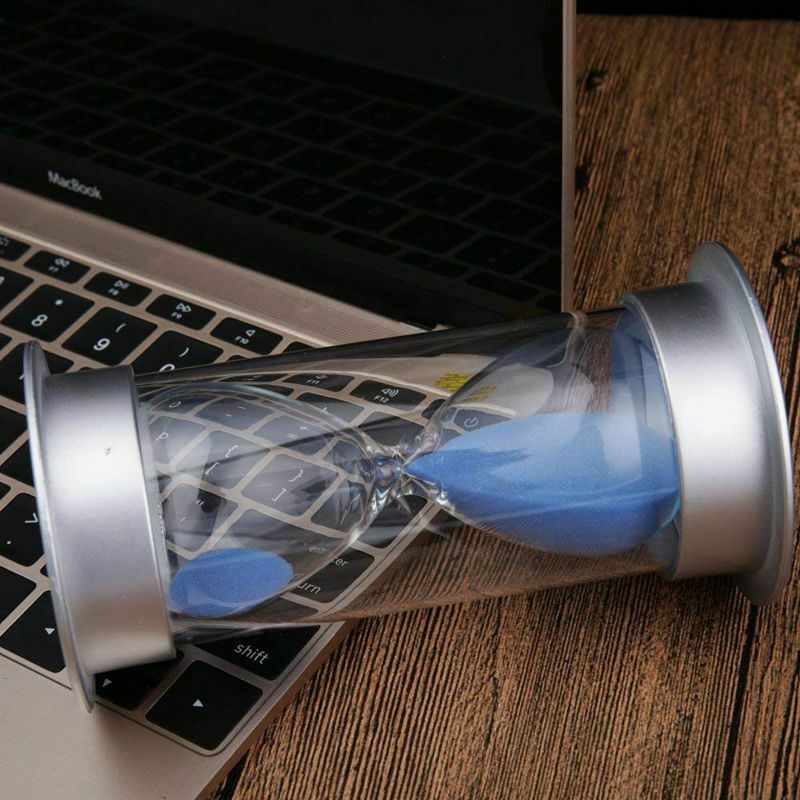 45 Minutes Hourglass,Modern Sand Timer with Blue Sand for Mantel Office Des W7L8