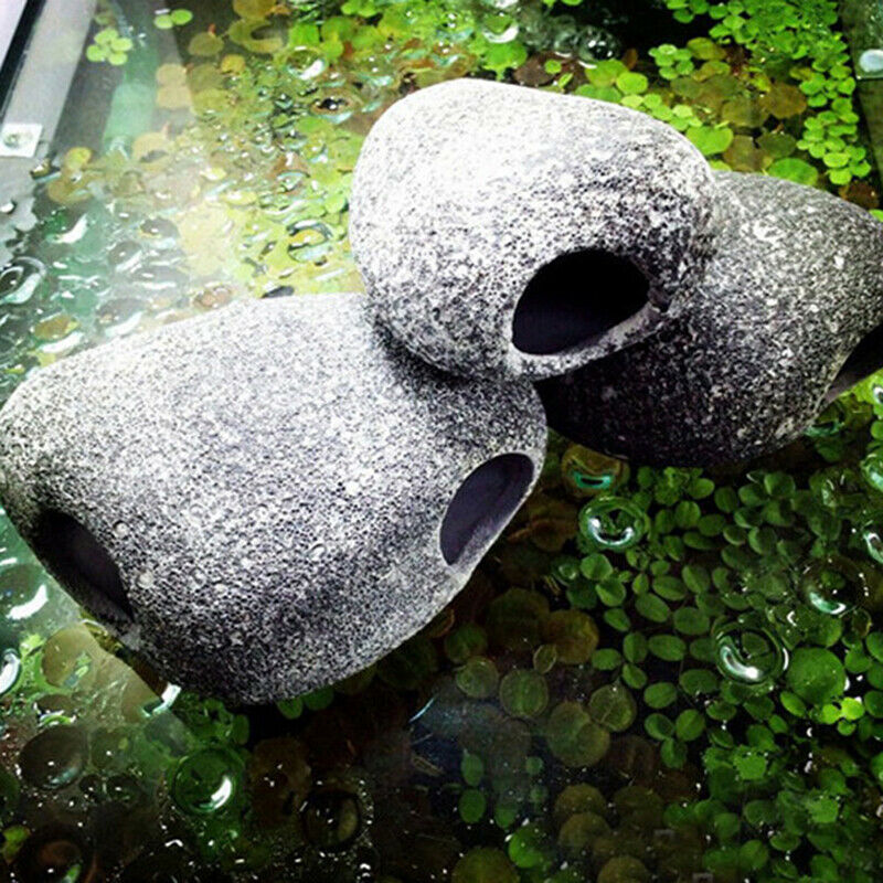 Cichlid Stone Aquarium Rock Shrimp Breeding Cave Hideaway Fish Tank DecorationOZ