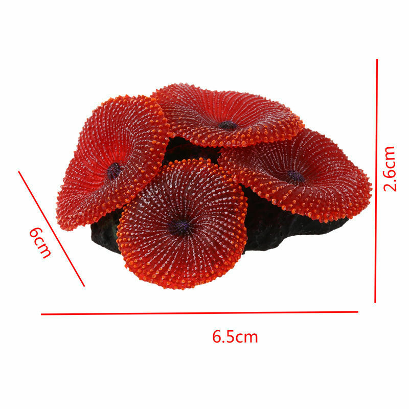 Artificial Aquarium Fish Tank Decoration Coral Sea Plant Ornament Silicone