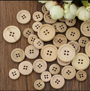 Lots 50 Pcs DIY 4-Holes Mixed Wooden Buttons Natural Round Sewing Scrapbooking
