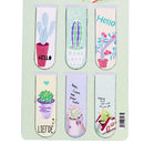 6pcs /Set Magnetic Bookmarks Page Stationery Fresh Cactus Books Marker
