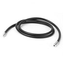 2pcs 3mm Cord in Rubber Black Necklace with Clasp in Steel Stainless 20/25"