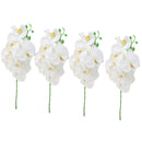 4x White Artificial Butterfly Orchid Silk Flower for Home Wedding Party 93cm