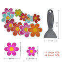 20Pcs Non Slip Baby Bath Mat Shower Stickers Flower Textured Treads