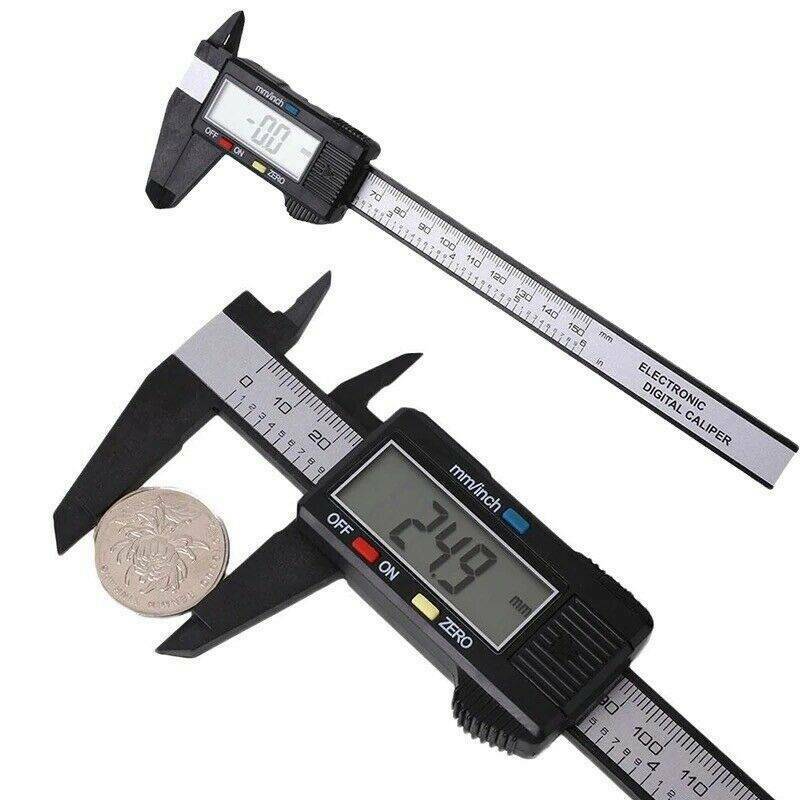 150mm 6inch Digital Electronic Carbon Fiber Vernier Caliper Gauge Micrometer Kit