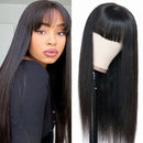 Long Straight Black Party With Bangs Styling Women Wig Synthetic Salon Fashion