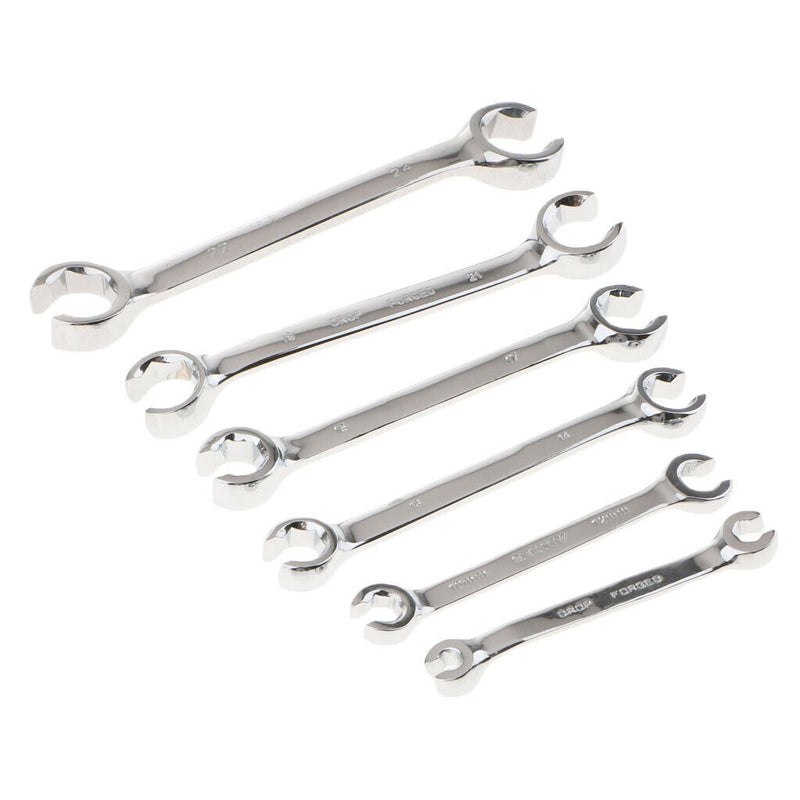 6 Pcs/set Metric Drive Double Open End Spanner Wrench Flare Nut Wrench Kits
