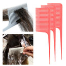 3x Professional Weaving Highlighting Foiling Hair Combs for Salon Tool Pink