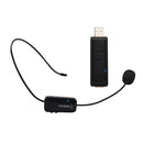 20Hz-30KHz  Mic Wireless 3.5mm Condenser Mic Headworn Microphone, Black