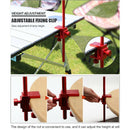Portable Folding Lamp Pole Camping Picnic Adjustable Light Holder (Red) A