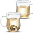 Stainless Steel Loose Leaf Tea Strainer with Chain and Drip Tray - Green Te