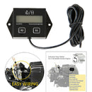 Waterproof Tach Hour Meter Small Gas Engines Tachometer RPM Gauge for Chain Saw