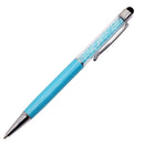 30 Pcs Crystal Capacitor Ballpoint Pen Blue Refill Tip Nib Metal Pen Length Q2N1