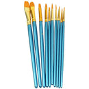 10pcs Artist Brush Set Acrylic Watercolor Round pointed tip nylon hair
