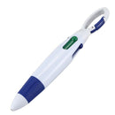 White Blue Plastic Barrel Multicolor 4 in 1 Ballpoint Pen for Students D5B7