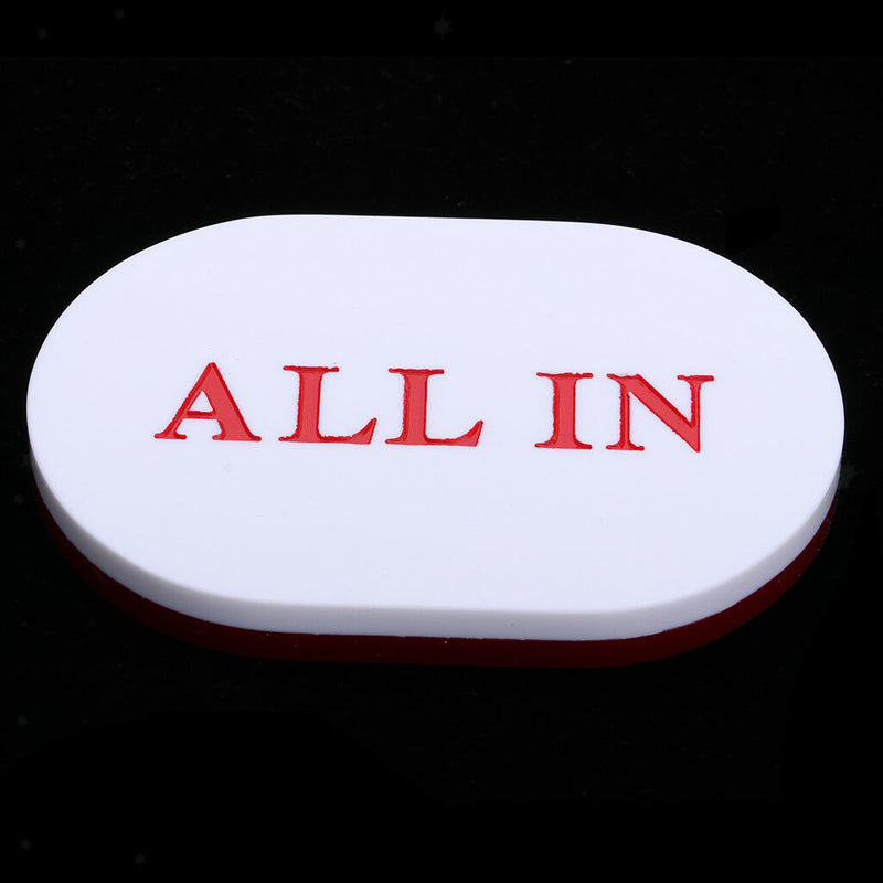 Bargaining Texas Hold'em Oval ALL-IN Chip Button Blackjack Casino Game Prop