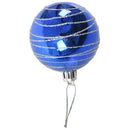 6pcs Christmas Tree Balls Diameter 6cm Striped Color Drawing Decorations Ba