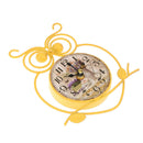 Home Decorative Wall Clock Table Stand Clock Kids Room Clock 16x20cm Yellow