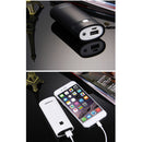 Portable USB Power Bank Battery Charger Case With LED Light White