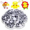 700pcs Sew-on Wiggly Wobbly Googly Eyes Scrapbooking Crafts 4-12mm