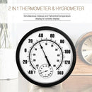 10 Inch Indoor Outdoor Weather Thermometer Hygrometer for Patio, Wall or De