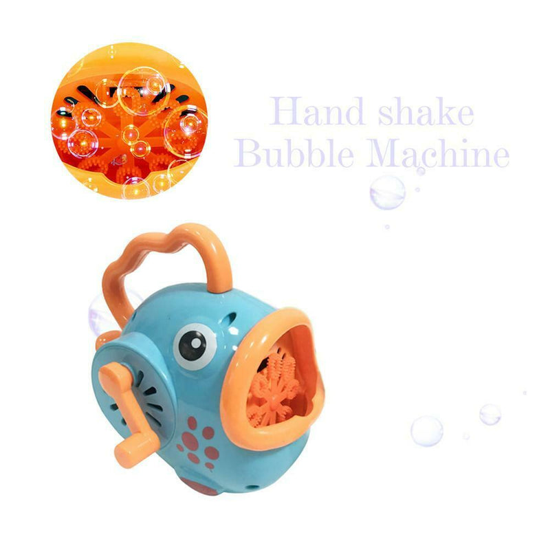 Cartoon Cute Fun Fish Automatic Bubble Machine Manual Blower Maker for Kids AU