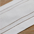 23*15cm White Hemstitch Dinner Napkins Ladder Cotton Linen Cloth Table  HAJ