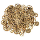 100pcs Mixed Size Natural Hollow Gear Unfinished Wood Pieces Embellishment