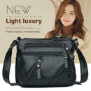 Solid Color Shoulder Messenger Handbags Women Leather Small Crossbody Bags