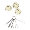 2 Tone 1 Volume Electric Guitar Control Knobs&Guitar Nut Slotting File Set