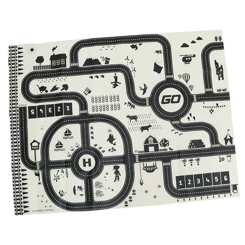 City Traffic Road Play Mat Car Track Game Baby Carpet Rugs Developmetal Mats