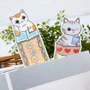 30pcs/lot Cute Funny Cat Shaped Paper Bookmark Gift Stationery Film Book_Mark