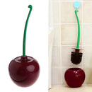 Cherry Shaped Toilet Scrub Cleaning Brush Tool With Holder Plastic Bathroom new