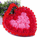 24Pcs Heart Scented Bath Body Petal Rose Flower Soap Wedding Decoration Gif
