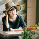Ladies Sun Hat For Women Bowknot Straw Hat Foldable Summer Hat Wide Brim Be