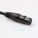 3Pin XLR Female Jack to Dual 2 Male Plug Y Splitter Cable Adaptor Cord 1Ft