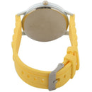 Ladies Watch Classic Gel Silicone Jelly watch (Yellow + White Face)