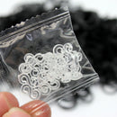 600 Pcs Black Rubber Bands 24 Clips For DIY Loom Charming Bracelet Anklet New