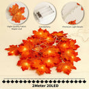 Christmas Maple Leaves Garland LED Fairy String Light (Black 4m 40 LED) A