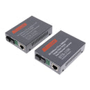 2pcs 25KM Simplex Fiber Optic Converter Fast Enternet Converter HTB-3100AB
