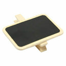 6 Wooden Clothespins Clips with Slate - 90mm