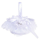 Wedding Flower Girl Flower Basket White Flower Basket Wedding Flower Basket